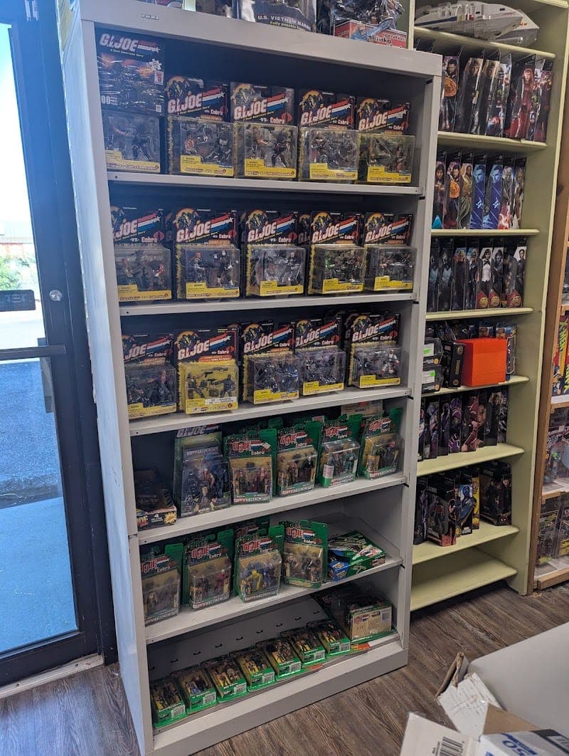 Buried under comics and toys